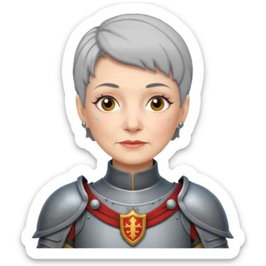 Elderly Tattooed Knights female, with short hair sticker