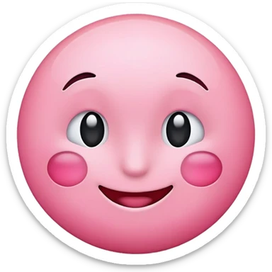 pink blushing emoji  sticker