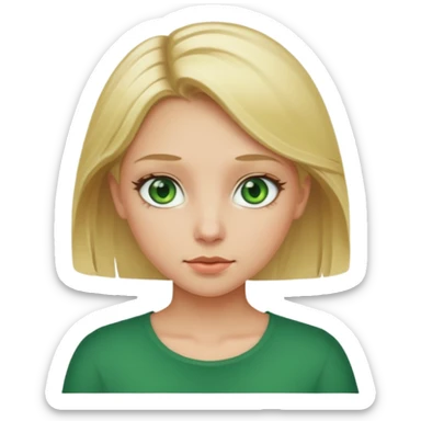 Girl blonde Green eyes sticker