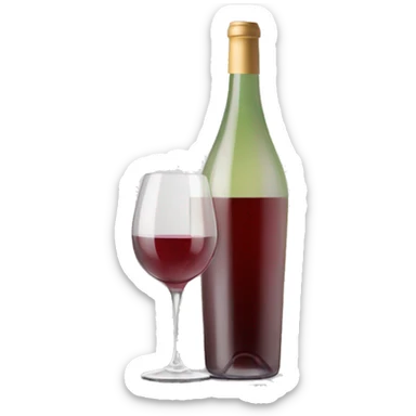 Wein mit Glass  sticker