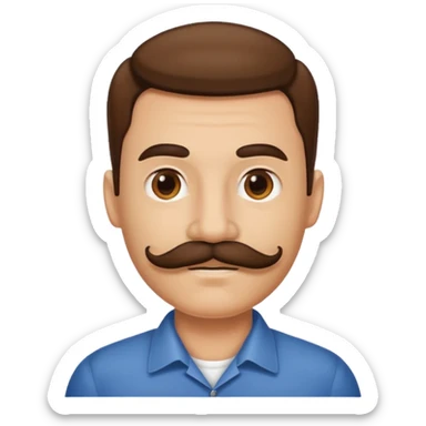 mustache emoji sticker