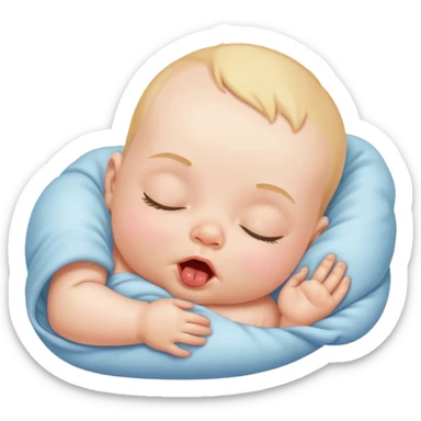 bebe a dormir e a babar  sticker