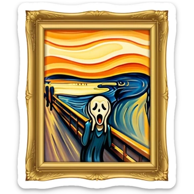 Scream movie sticker