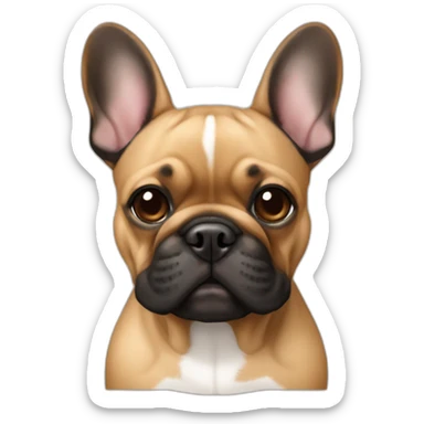 Light Brown and black French bulldog sticker