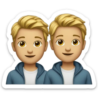Twin boys sticker