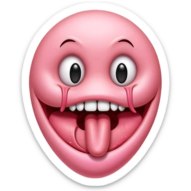 Une langue tendue avec inscrit 99 dessus sticker