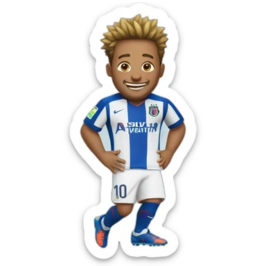 Neymar jr, fat belly, laugh sticker