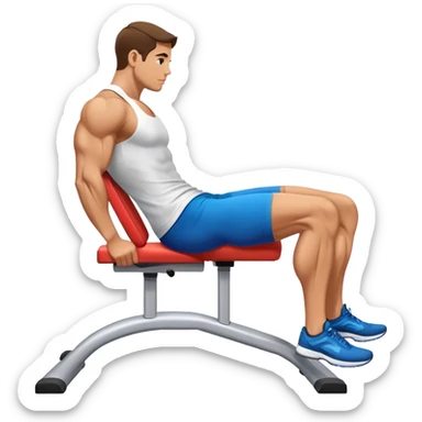 side-view seated calf-raise lower leg exercise sticker
