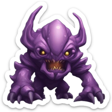 alien mountain creature scifi roguelike rpg style inspired by slay the spire digital art sticker