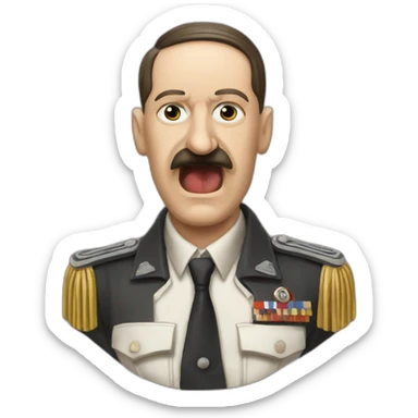Hitler faisant une quenelle sticker