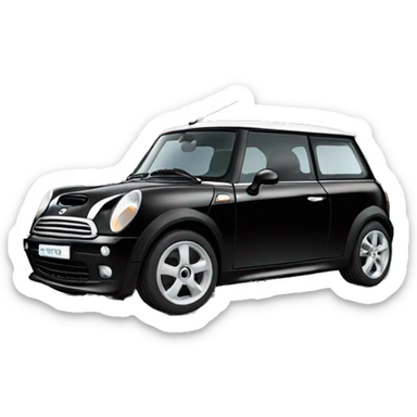 mini cooper black sticker