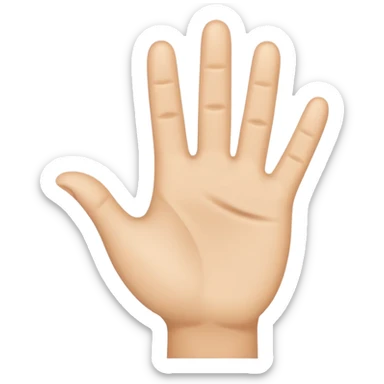 fingers of the hand waving emoji sticker