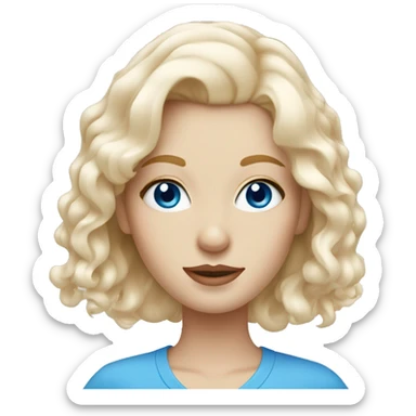 white ginger hair beauty with blue eyes applying cream on face sticker