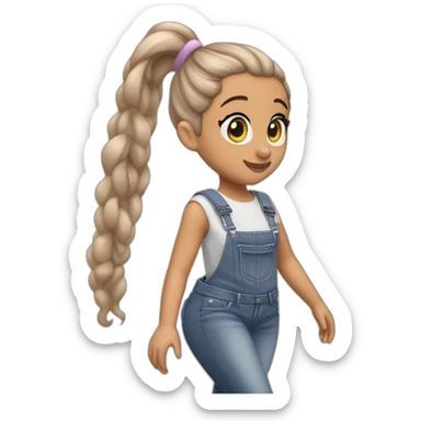 Ariana Grande at the sweetener world tour and her ponytail sticker