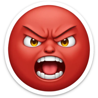gum tsion emoji very not nice rude shouting ragebaiter sticker