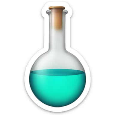 lab round-bottom flask sticker