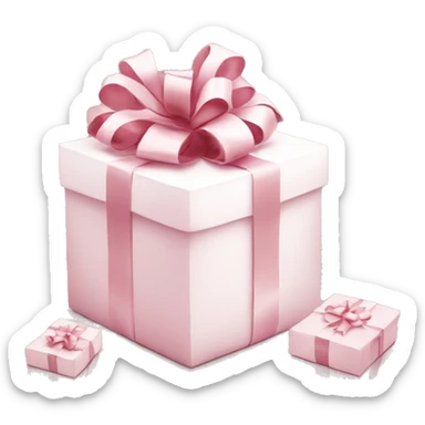 Light pink Christmas gifts under a white Christmas tree  sticker