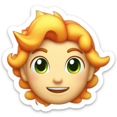 priness peach mised with bowser sticker
