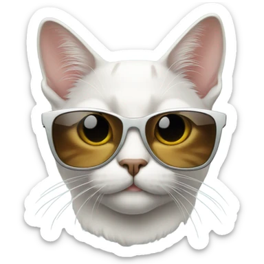 Cat with sunglasses sticker