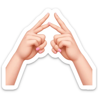 two hands making a pinky promise, little fingers hooked together sticker