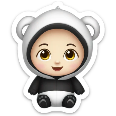 baby-in-a-panda-costume sticker