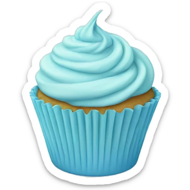 pastel blue cupcake sticker