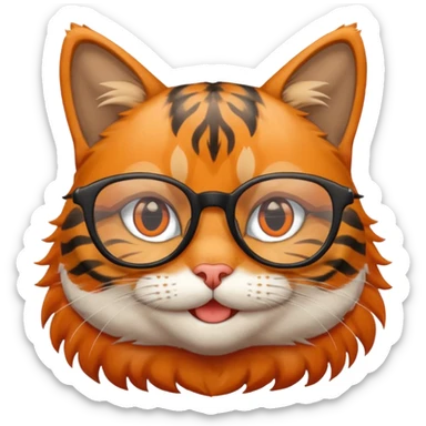 teacher emoji but it's a tabby cat sticker