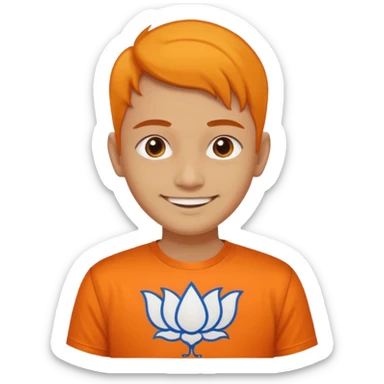 Politics name with bjp flag sticker