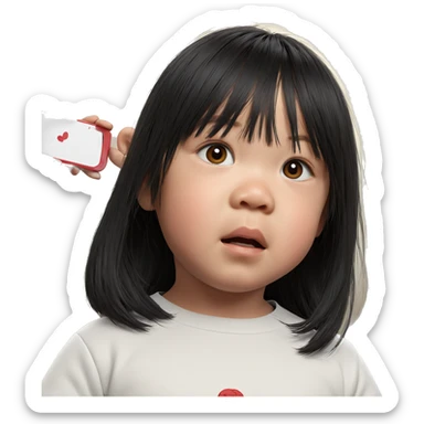 realistic portrait of girl sticker