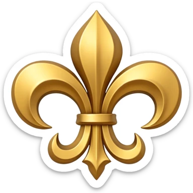 Petit bouclier fleur de lys sticker
