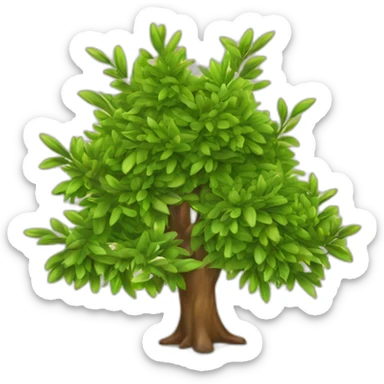 Ice tea tree chart. sticker