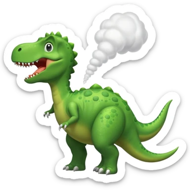 Dino farting from his butt sticker