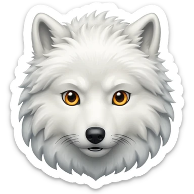 White wolf emoji sticker