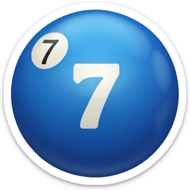 pull ball with the number 7th blue sticker