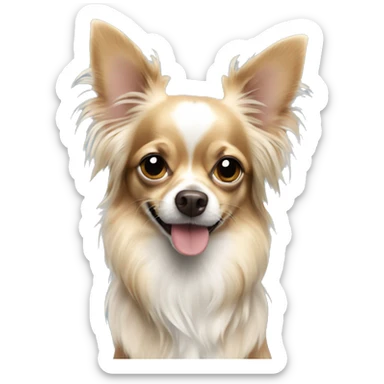 Long haired Chihuahua Merle  sticker
