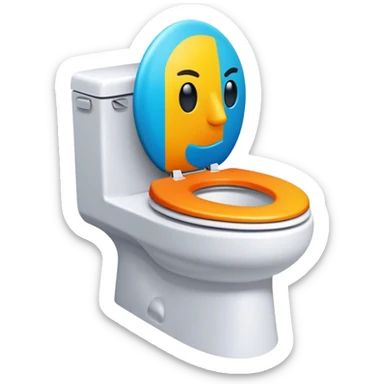 skibidi toilet sigma man sticker