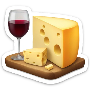 Wine and cheese sticker
