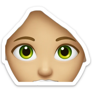 mujer rubia con ojos verdes labios finos  sticker