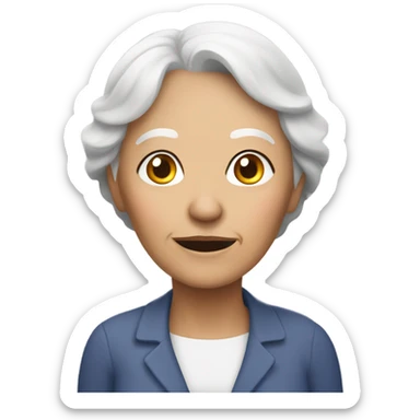 Old lady laying on the ground sticker