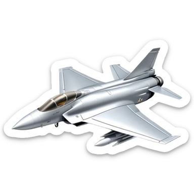 Fighter jet pointing west. Small size for chat emoji sticker