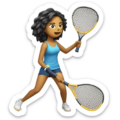 Chica ganando pádel sticker
