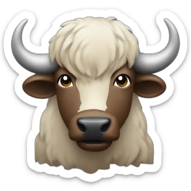 a buffalo wearing a buffalo bills shirt sticker