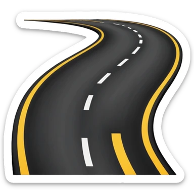 a newly built, smooth road, clean and in perfect condition sticker