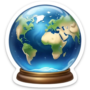 Planet Earth inside a magic ball sticker