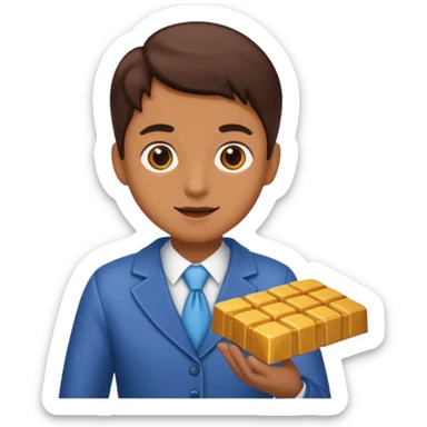 a person going to buy chocolate sticker