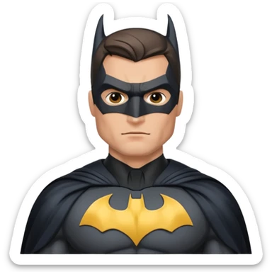 caucasian batman standing sticker