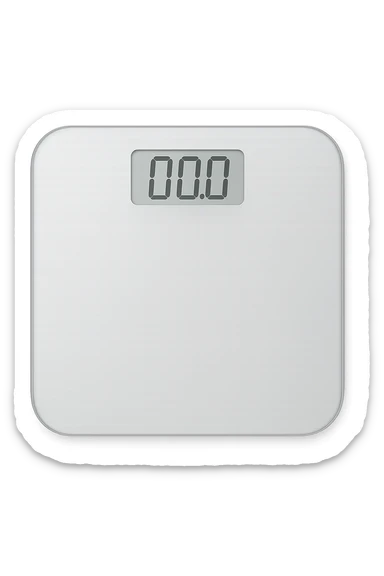 bilancia pesapersone vista dall'alto sticker