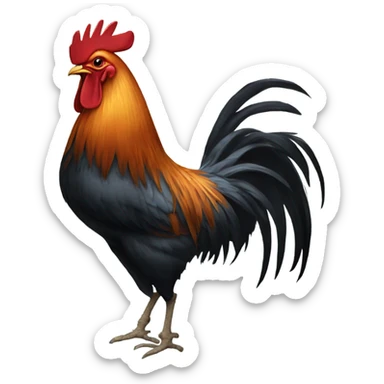  Rooster with spiderwebs  sticker