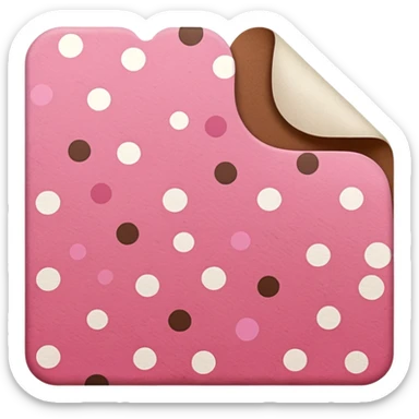 pink and brown polka dot files sticker