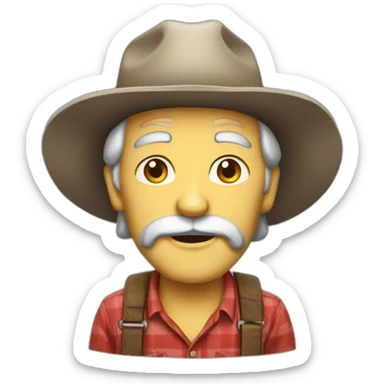 old red neck american sticker